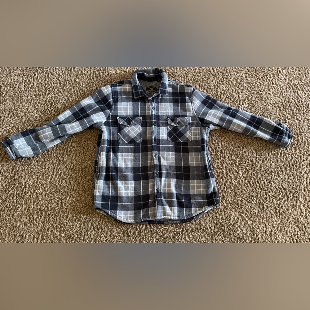 Freedom Foundry Men's Plaid Flannel Shirt - Black and Gray - XL